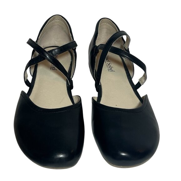 Josef Seibel Women’s 41 Fiona Shoes Size 9.5 Black Leather Ballerina Pump - Picture 2 of 16